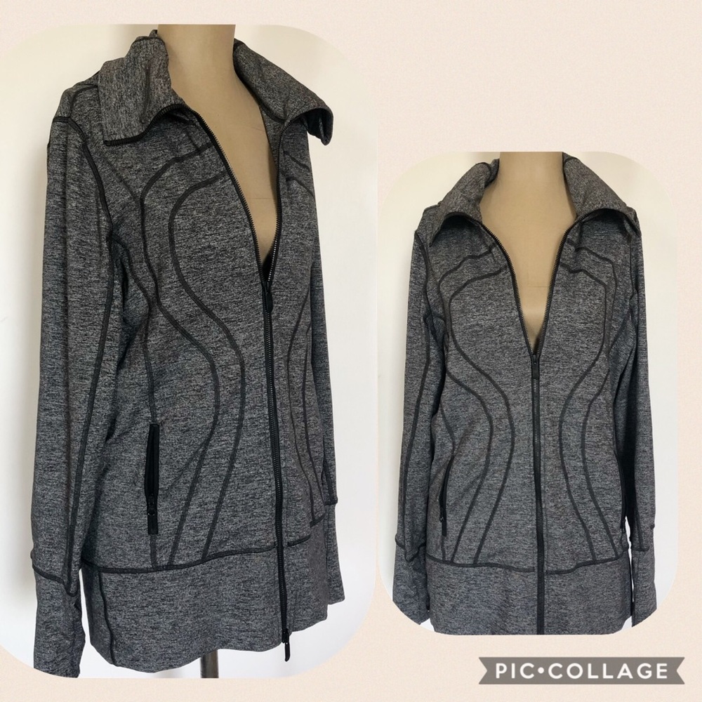 Lululemon Gray Hooded Zippered Jacket